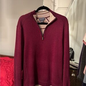 Tommy Bahama Maroon Zip-Up Sweater